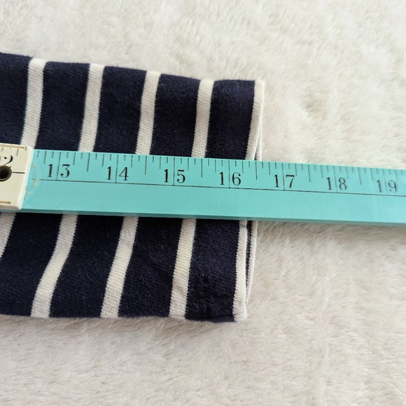 Esprit Striped Blue & White Patch Long Sleeve Tee - Large - Picture 7 of 9